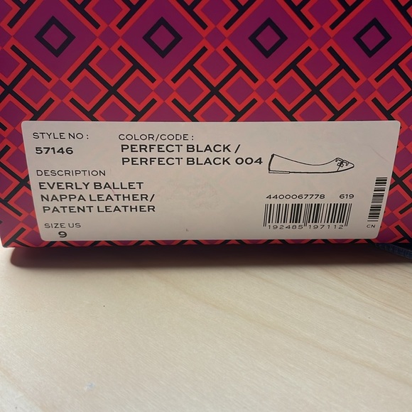 Tory Burch  Everly ballet flat with Napa leather black size 9 - Picture 5 of 6